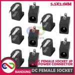 DC FEMALE SOCKET PCB POWER CONNECTOR SOKET 5.5X2.1MM 2.1X5.5MM3 PIN - Image 2