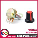 KNOB POTENTIOMETER POTENSIOMETER ROTARY WH148 15X17MM RED MERAH - Image 2