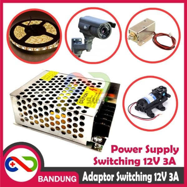 POWER SUPPLY 12V 3A 36W SWITCHING ADAPTOR JARING LED STRIP