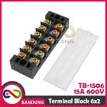 TERMINAL BLOCK 6X2 12 TITIK TB-1506 15A 600V - Image 4