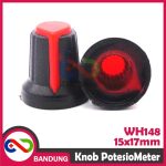 KNOB POTENTIOMETER POTENSIOMETER ROTARY WH148 15X17MM RED MERAH - Image 3