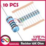 10X RESISTOR 10K 10KOHM 1/4W METAL FILM