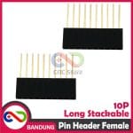 PIN HEADER FEMALE 10 10P 10MM LONG STACKABLE FOR ARDUINO UNO MEGA MINI NANO - Image 5