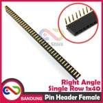 PIN HEADER STRIP FEMALE 1X40 2.54MM RIGHT ANGLE L SHAPED BENGKOK - Image 2