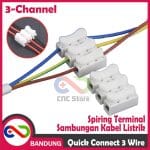 QUICK CONNECT 3 WIRE SPIRING TERMINAL FOR SAMBUNGAN KABEL LISTRIK