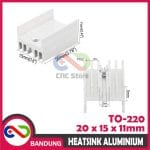 HEATSINK TO-220 TRANSISTOR MOSFET IC 15x11x20 HEAT SINK ALUMUNIUM YK20 - Image 5