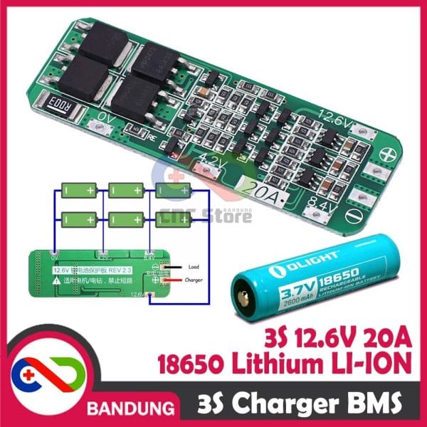 3S 12.6V CHARGER CHARGING 18650 LITHIUM LI-ION BATTERY BMS PROTECTION 20A MODULE