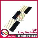 PIN HEADER FEMALE 10 10P 10MM LONG STACKABLE FOR ARDUINO UNO MEGA MINI NANO - Image 3