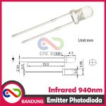 IR INFRARED INFRA RED LED PHOTODIODE EMITTER TRANSMITTER 940NM 5MM - Image 2