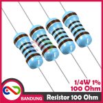 10X RESISTOR 100 100R 100OHM 1/4W METAL FILM - Image 2