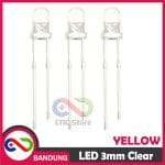 10PCS LED 3MM F3 SUPER BRIGHT YELLOW KUNING CLEAR - Image 4