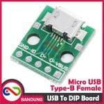 USB MICRO TYPE B FEMALE TO DIP ADAPTER CONVERTER 2.54MM PCB BOARD FOR ARDUINO - Image 2