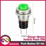 PUSH BUTTON DS-134 10MM RESET SWITCH GREEN HIJAU