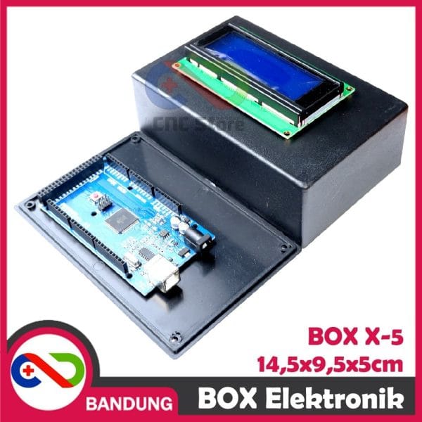 BOX ELEKTRONIK X5 KOTAK RANGKAIAN ARDUINO 14,5 X 9,5 X 5 CM CASING BLACK BOX X-5