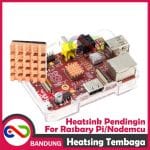 HEATSINK RASPBERRY PI PLUS ADHESIVE THERMAL PAD COPPER TEMBAGA HEAT SINK PENDINGIN 14X12X5.5 5MM - Image 3