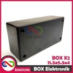 BOX ELEKTRONIK X2 KOTAK RANGKAIAN ARDUINO 11.5x5.5x4 CASING BLACK BOX - Image 5