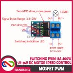 MOSFET POWER SWITCH SWITCHING PWM 15A 400W 5V-36V DC MOTOR SPEED CONTROL - Image 3