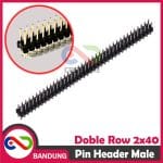 PIN HEADER STRIP MALE DOUBLE ROW 2X40 2.54MM BLACK HITAM - Image 4
