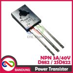 D882 2SD822 TO-126 3A/40V NPN POWER TRANSISTOR - Image 2