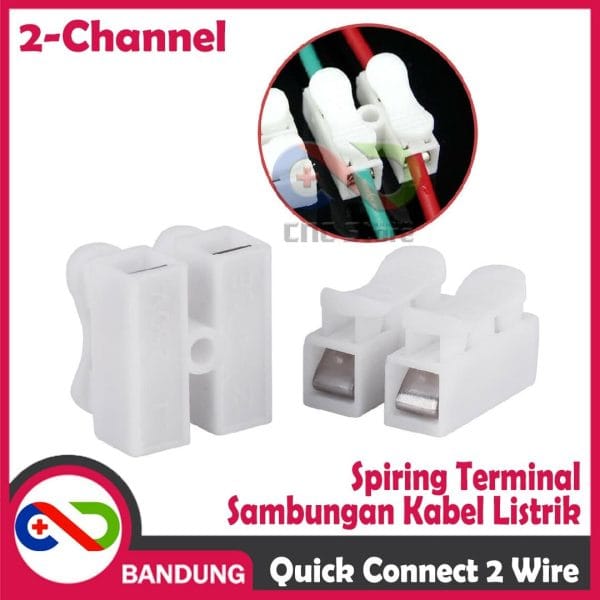 QUICK CONNECT 2 WIRE SPIRING TERMINAL FOR SAMBUNGAN KABEL LISTRIK