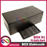 BOX ELEKTRONIK X2 KOTAK RANGKAIAN ARDUINO 11.5x5.5x4 CASING BLACK BOX - Image 4
