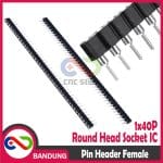 PIN HEADER FEMALE ROUND HEAD SOCKET IC SINGLE ROW 1X40 2.54MM - Image 2