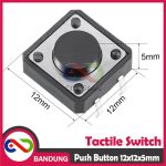 TACTILE SWITCH PUSH BUTTON TC-1212T 12x12x5 MM FOR ARDUINO - Image 4