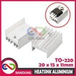 HEATSINK TO-220 TRANSISTOR MOSFET IC 15x11x20 HEAT SINK ALUMUNIUM YK20