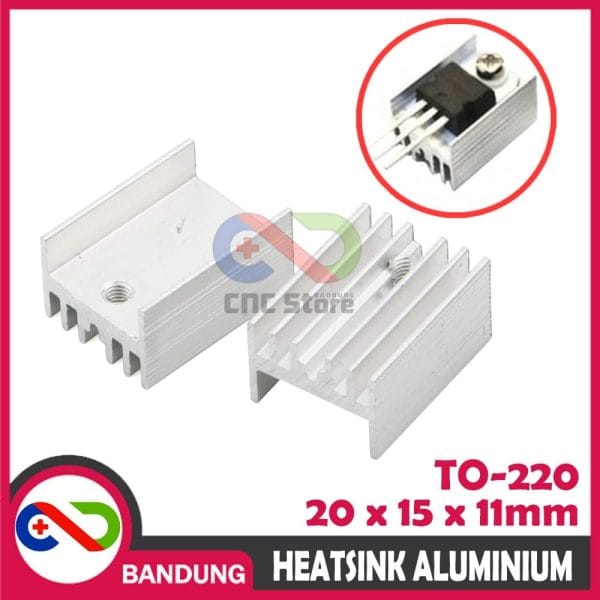 HEATSINK TO-220 TRANSISTOR MOSFET IC 15x11x20 HEAT SINK ALUMUNIUM YK20