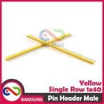 PIN HEADER MALE STRIP SINGLE ROW 1X40 2.54MM YELLOW KUNING FOR ARDUINO MINI NANO - Image 3