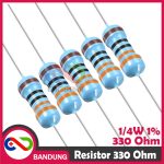 10X RESISTOR 330 OHM 1/4W METAL FILM - Image 3