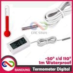 TERMOMETER DIGITAL THERMOMETER -50 - 110C CELCIUS PROBE 1M WATERPROOF TAHAN AIR - Image 2