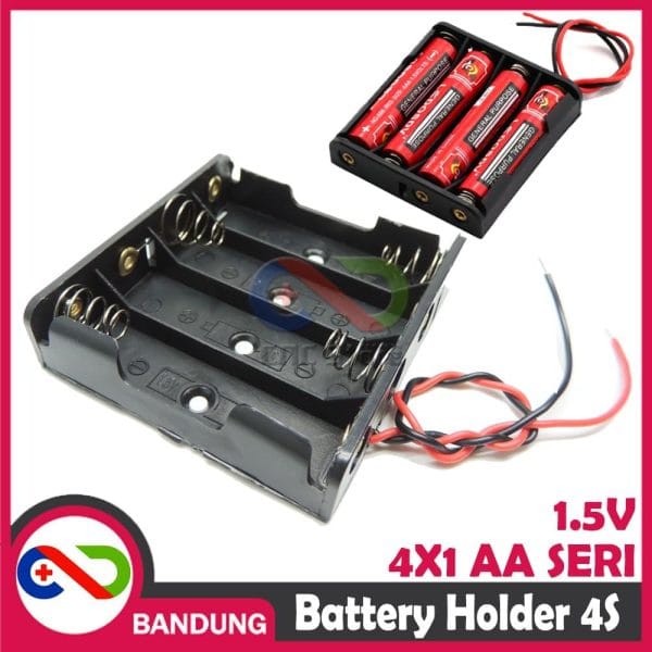CNC KOTAK BATERAI AA TEMPAT BATTERY 4X1 TEMPAT BATRE 1,5V AA 4S