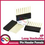PIN HEADER FEMALE 8 8P 10MM LONG STACKABLE FOR ARDUINO UNO MEGA MINI NANO - Image 3