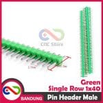 PIN HEADER MALE STRIP SINGLE ROW 1X40 2.54MM GREEN HIJAU
