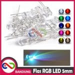 LED FLASHING THREE COLOR COLORFUL 5MM RGB LIGHT CLEAR DUA KAKI DIMMER NYALA BERGANTIAN - Image 5