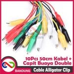 KABEL CAPIT BUAYA 10SET 10PCS ALLIGATOR ALIGATOR CLIP DOUBLE HEAD 50CM - Image 4