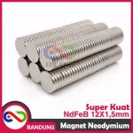MAGNET NEODYMIUM NDFEB BULAT PERMANEN 12X1,5MM - Image 4