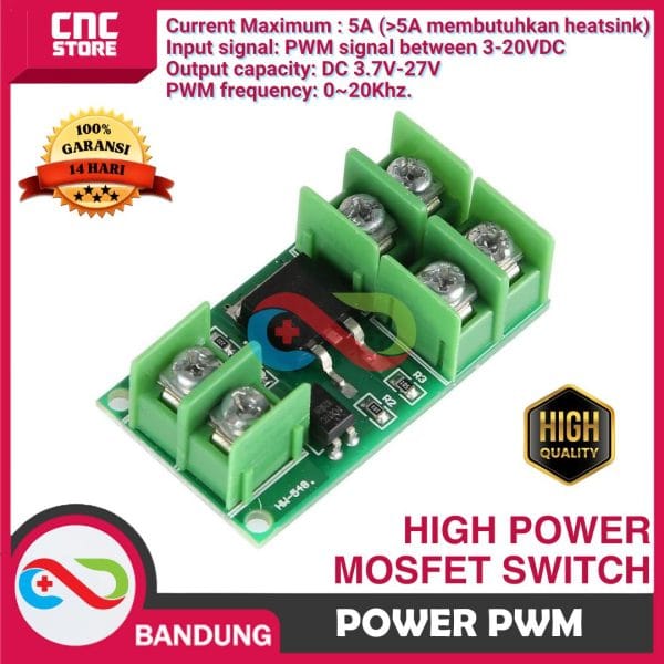 HIGH POWER MOSFET SWITCH RELAY MODULE PWM CONTROL ISOLATED OPTOCOUPLER