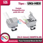 FUSE TERMINAL BLOK DIN RAIL - UK5-HESI Fuse Terminal Block Din Rail (0.2~4mm) 800V/6.3A. - Image 3