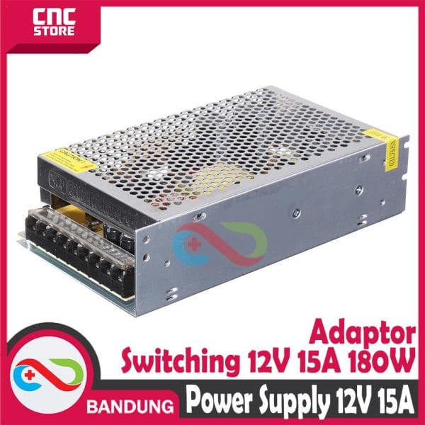 POWER SUPPLY SWITCHING 12V 15A HIGH QUALITY ADAPTOR JARING 180W