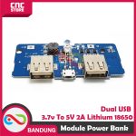 DUAL USB MODULE POWER BANK DIY 3.7V TO 5V 2A LITHIUM 18650 - Image 2