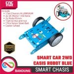 CHASSIS ALUMINUM ROBOT SMART CAR 2WD CHASSIS ROBOT BLUE