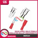 SKUN KABEL INSULATED BULLET MALE FEMALE DISCONNECTA MPD 1.25-156 MERAH - Image 2