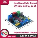MODUL DAYA MULTY OUTPUT 6V-24 TO  3.3V 1A DAN 5V 3A STEP DOWN MODULE DAYA POWER SUPPLY