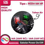 SAKLAR POWER ON-OFF ANTI AIR TAHAN AIR - KCD4-201 4P Saklar Power ON OFF 220V 16A Waterproof Tahan Air Lampu Light 125V 20A IP65 HIGH QUALITY -MERAH - Image 2