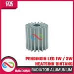 RADIATOR ALUMINIUM TINGGI 20MM PENDINGIN LED 1W / 3W TAMBAHAN UNTUK HEATSINK BENTUK BINTANG 20MM - Image 2