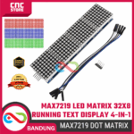 MAX7219 LED Dot Matrix Module 8x8 4-in-1 (32x8) – Running Text Display Merah / Hijau / Biru