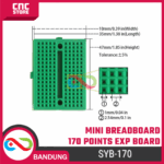 SYB-170 Mini Breadboard / Papan Percobaan Kecil – Small Experiment Board untuk Arduino & DIY Elektronika (Putih, Merah, Hijau, Hitam, Biru, Kuning) - Gambar 2