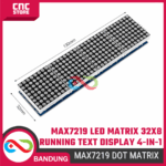 MAX7219 LED Dot Matrix Module 8x8 4-in-1 (32x8) – Running Text Display Merah / Hijau / Biru - Gambar 2